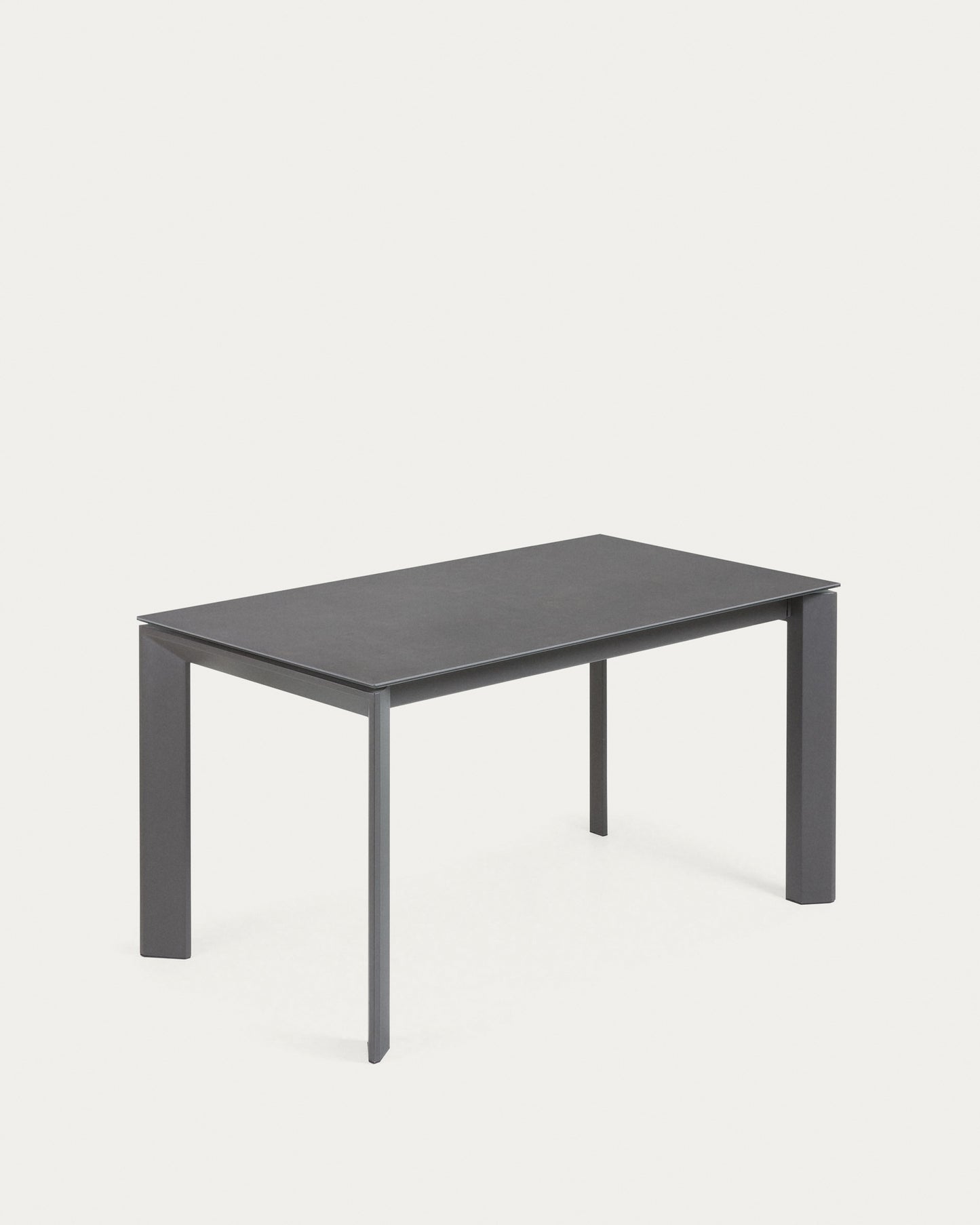 Mesa extensible Axis porcelánico acabado Vulcano Roca patas acero gris oscuro 140 (200) cm