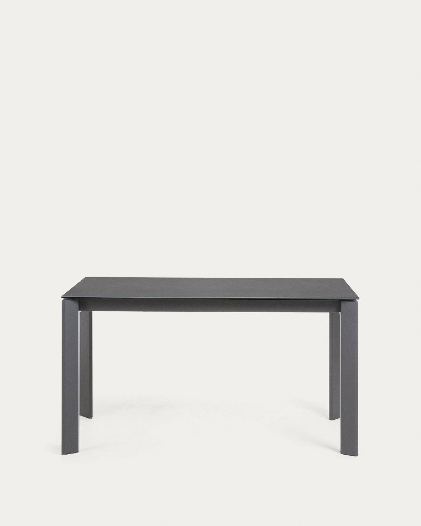 Mesa extensible Axis porcelánico acabado Vulcano Roca patas acero gris oscuro 140 (200) cm