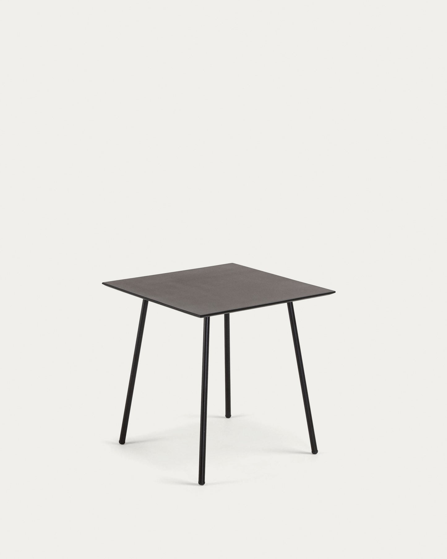 Mesa Mathis fibra de cemento con patas de acero acabado negro 75 x 75 cm