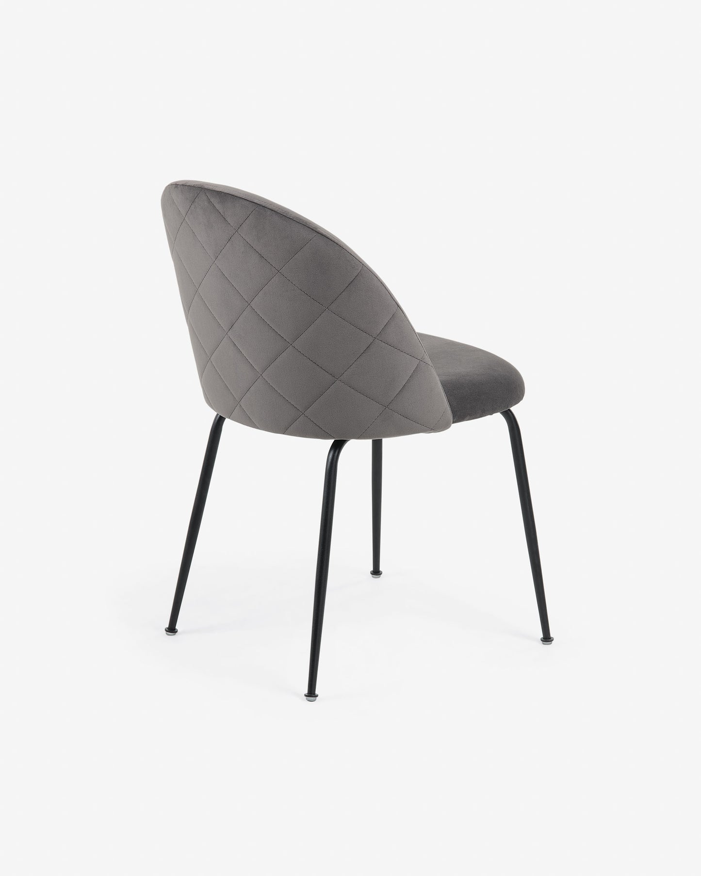 Silla Ivonne terciopelo gris - Kave Home