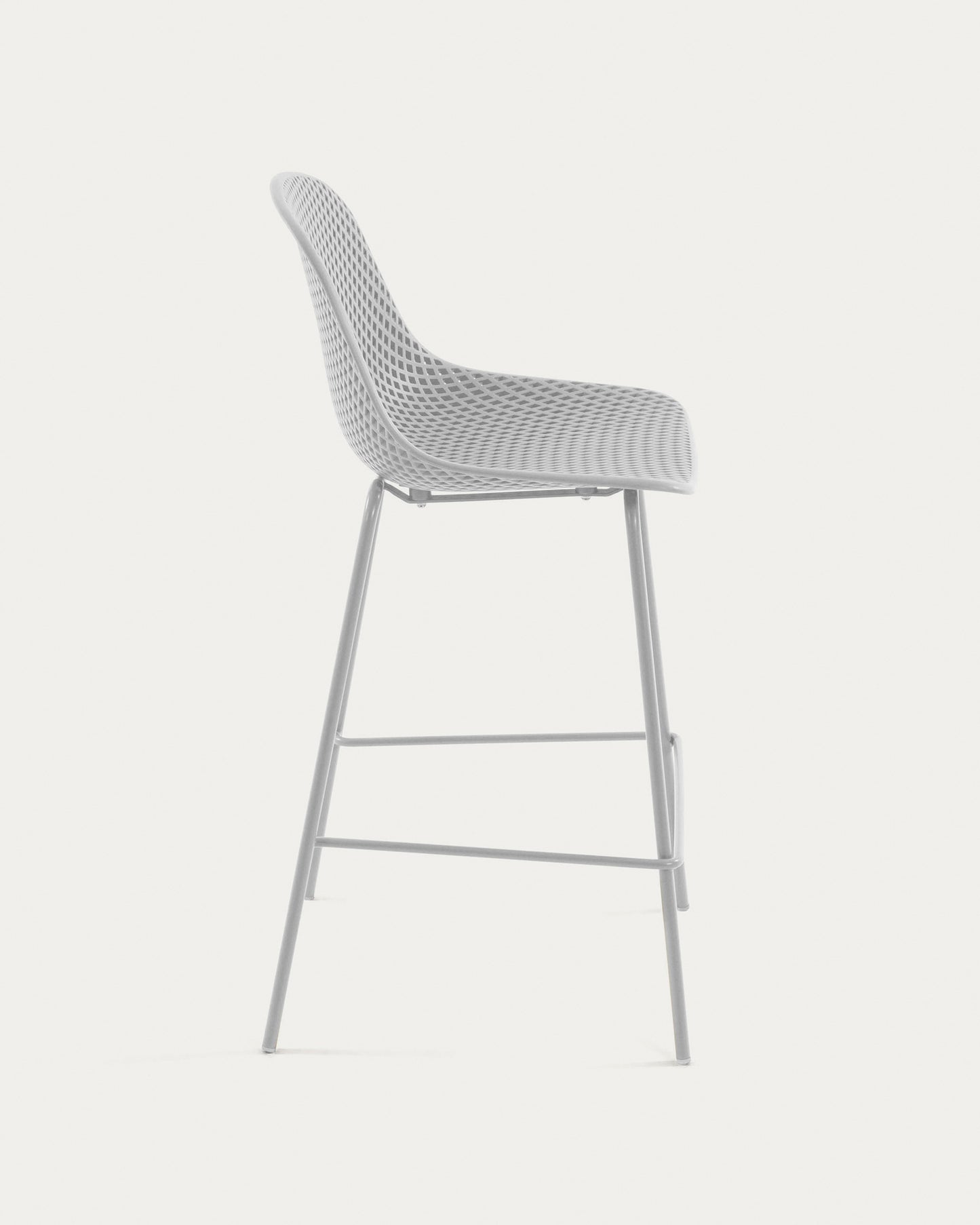 Taburete exterior Quinby blanco altura 75 cm