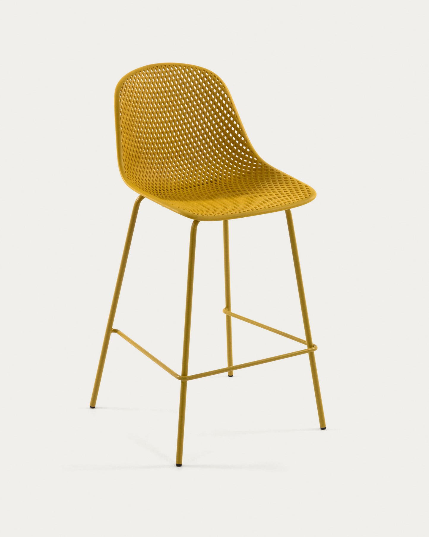 Taburete exterior Quinby amarillo altura 75 cm