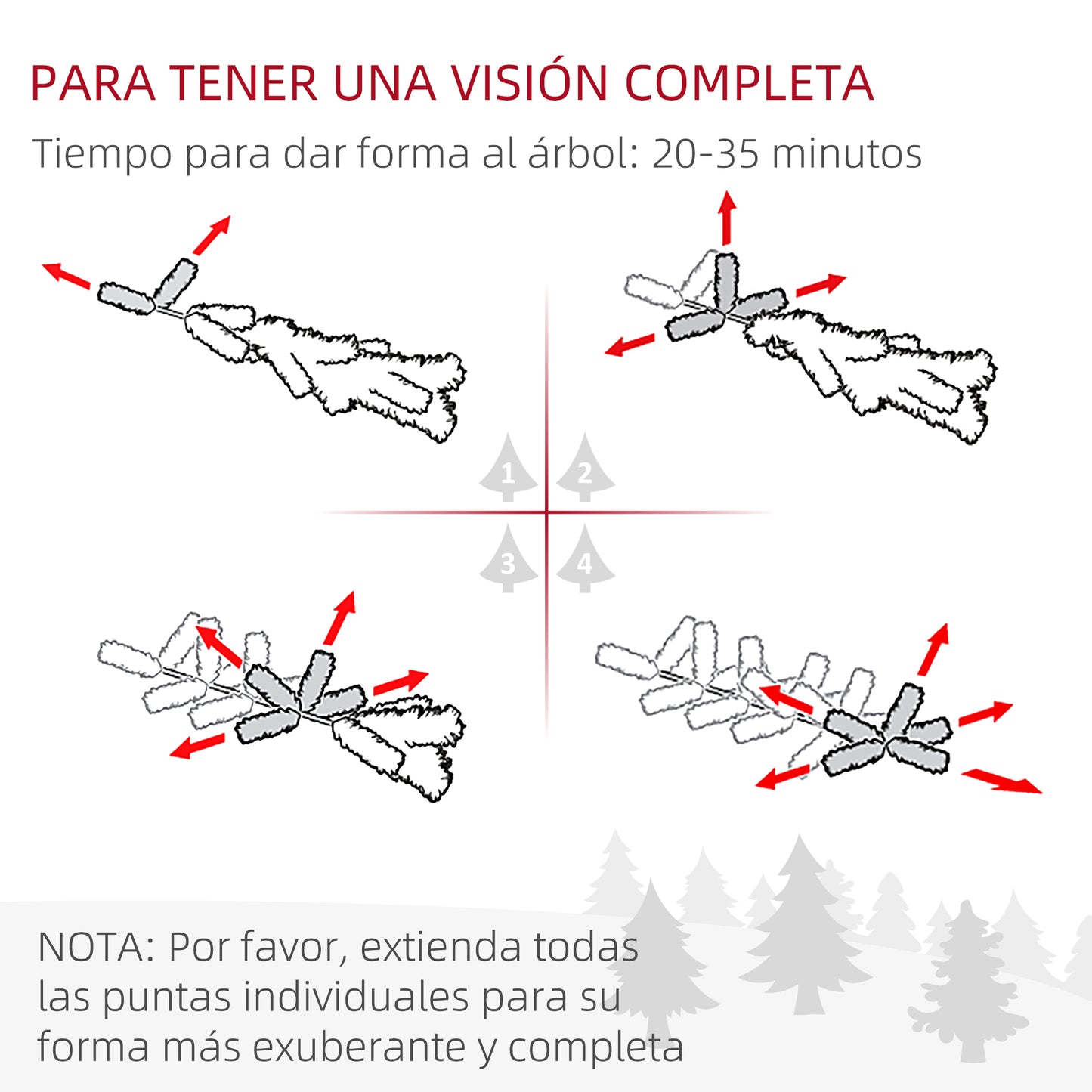 HOMCOM Árbol de Navidad Artificial de 180 cm Árbol Navideño con 618 Ramas Agujas de Pino Apertura Automática y Base Plegable de Acero Ø70x180 cm Verde