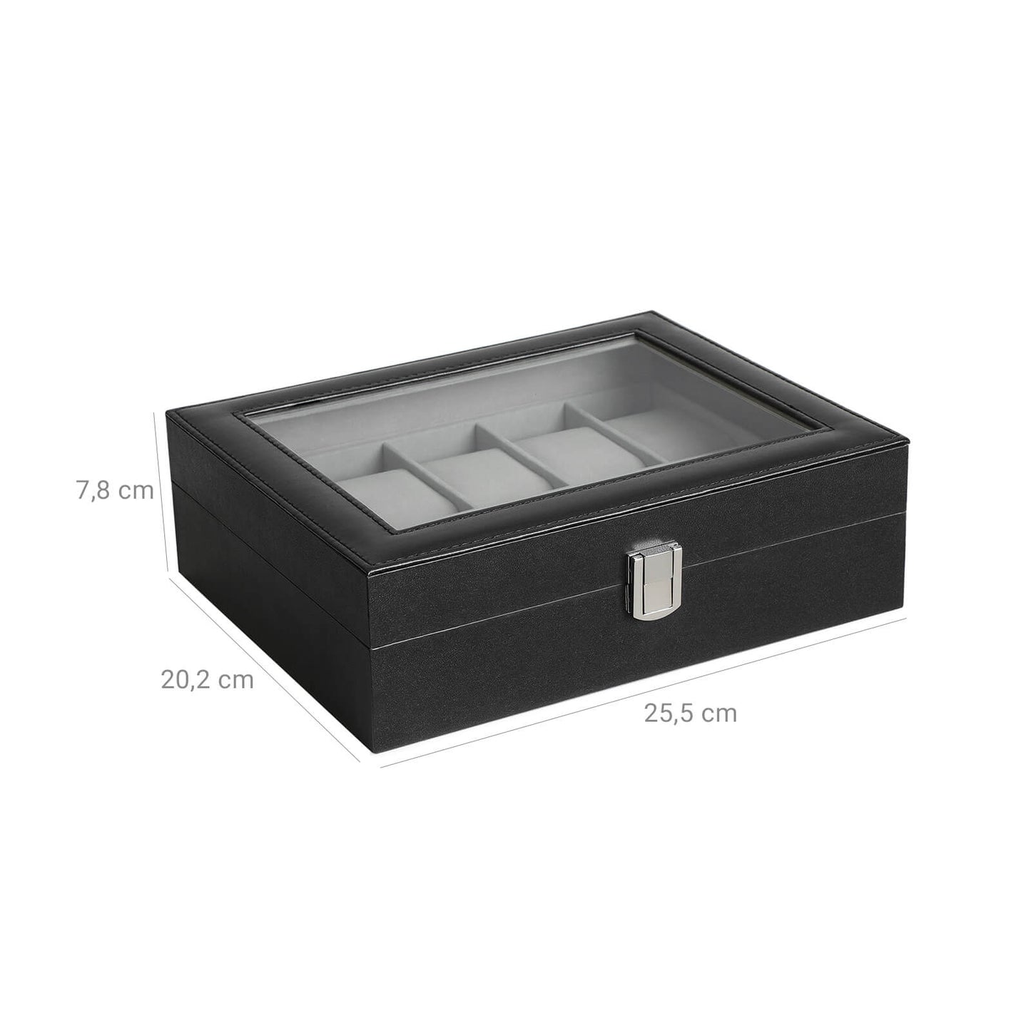 Caja de Reloj con 10 Compartimientos-SONGMICS