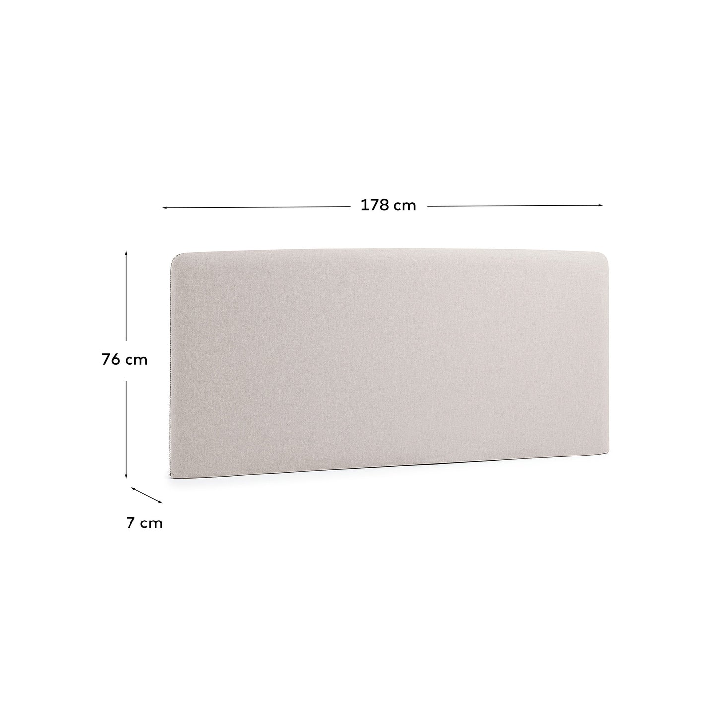 Cabecero desenfundable Dyla beige para cama de 160 cm