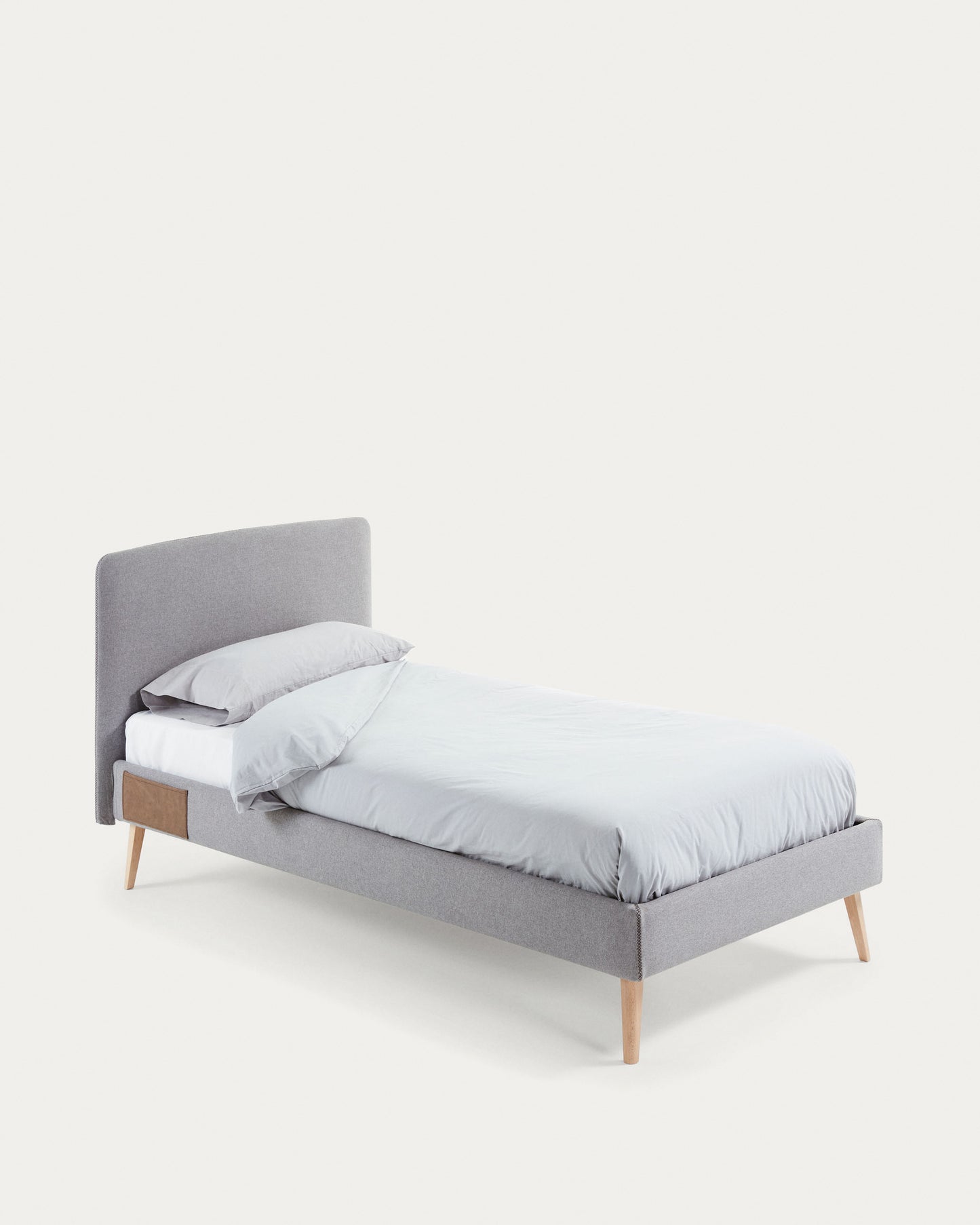 Funda cama Dyla gris para colchón de 90 x 190 cm