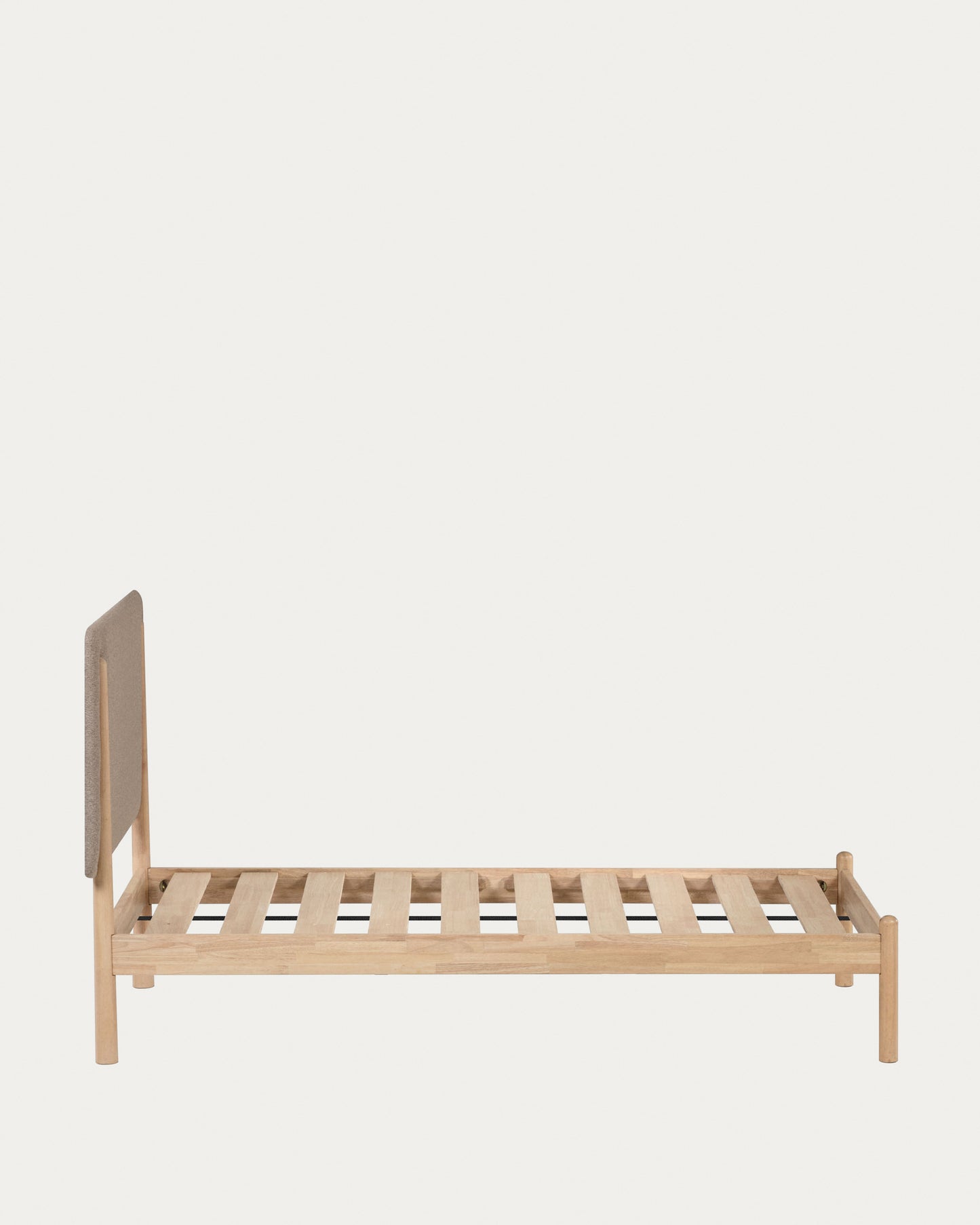 Cama Shayndel de madera maciza de caucho para colchón de 90 x 190 cm