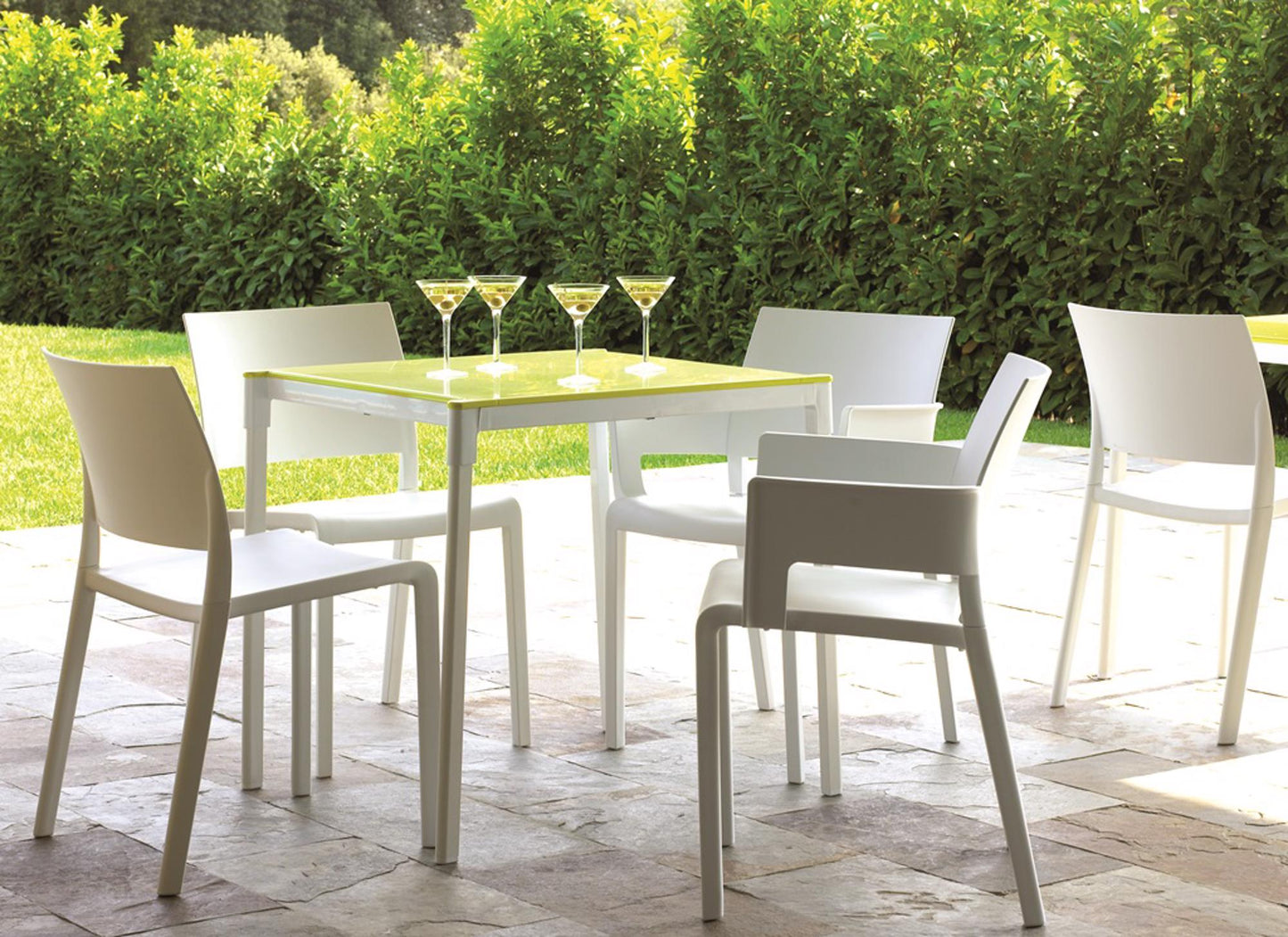 Resol fiona set 2 silla con brazos interior, exterior blanco