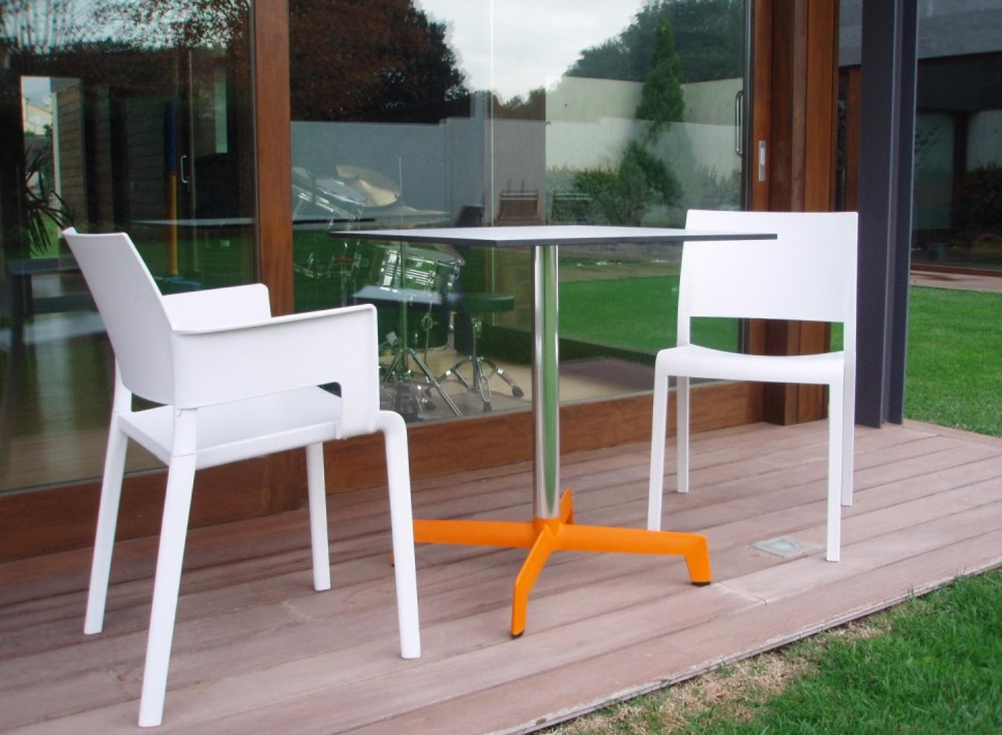 Resol fiona set 2 silla con brazos interior, exterior blanco