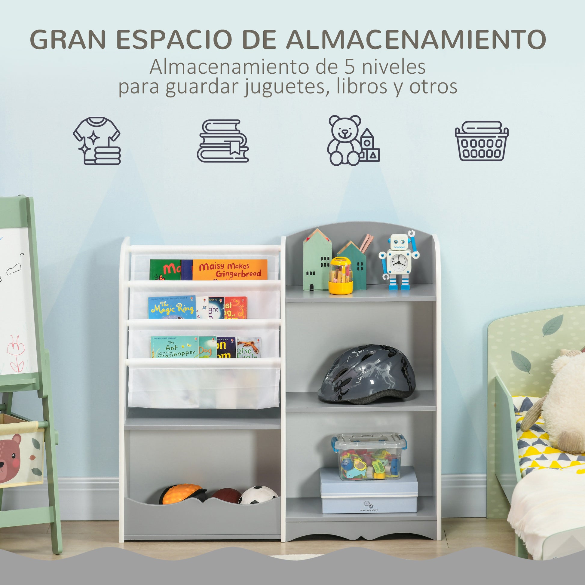 17 organizadores en rebajas para tener los juguetes (y los libros)  ordenados en la habitación infantil