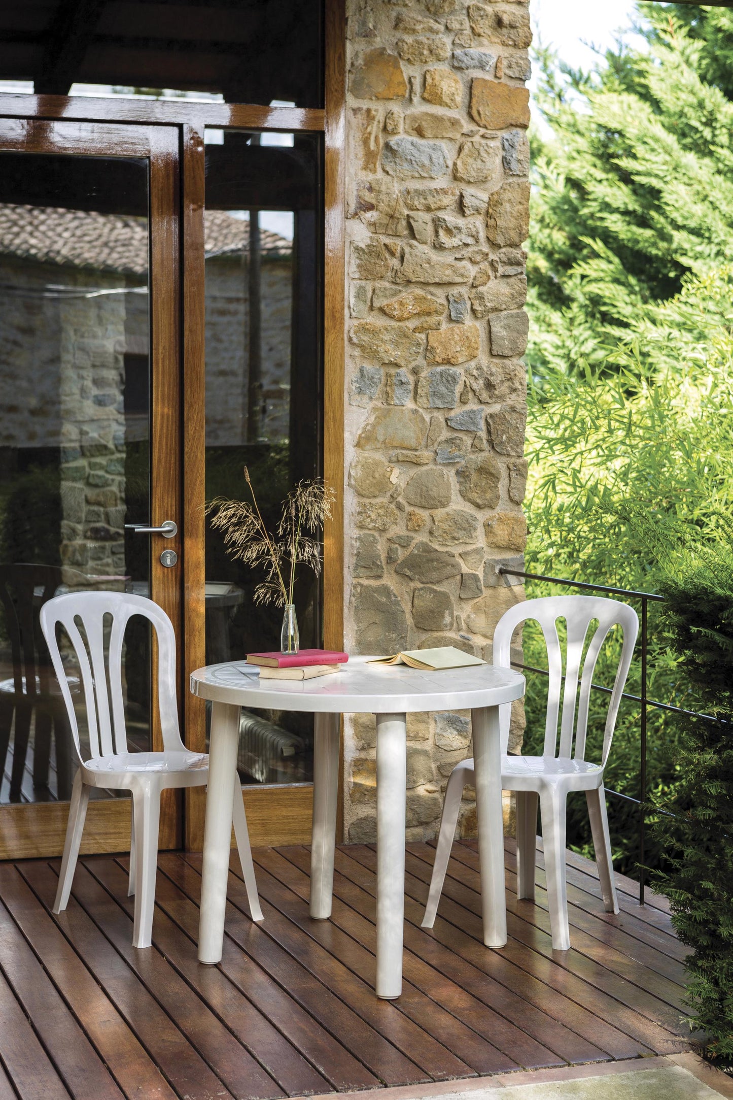 Garbar garrotxa set 4 silla exterior antracita