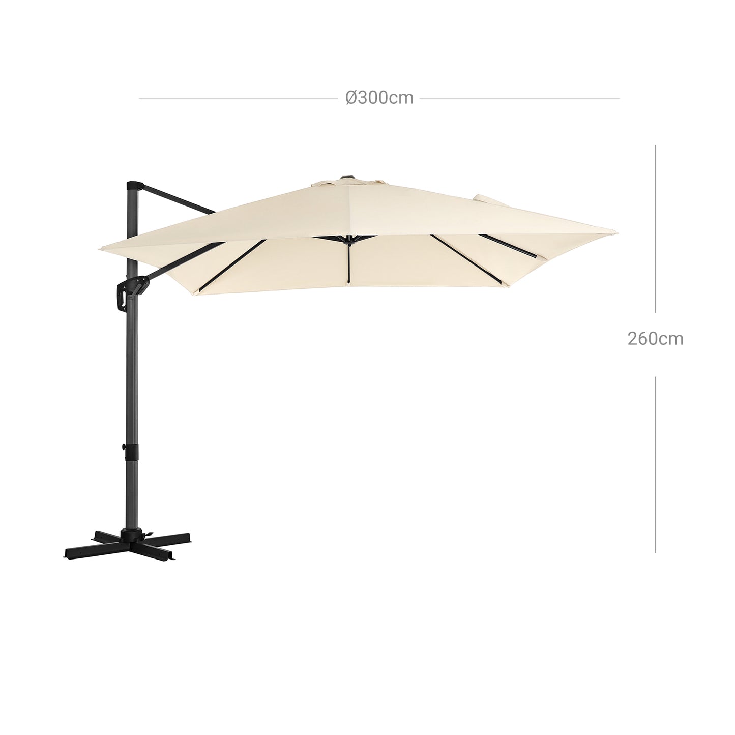 Parasol excéntrico Beige-SONGMICS