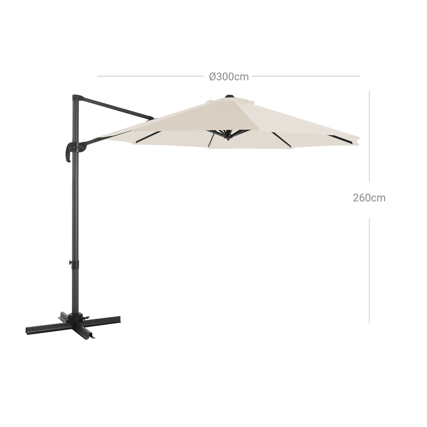 Parasol de jardín Beige -SONGMICS