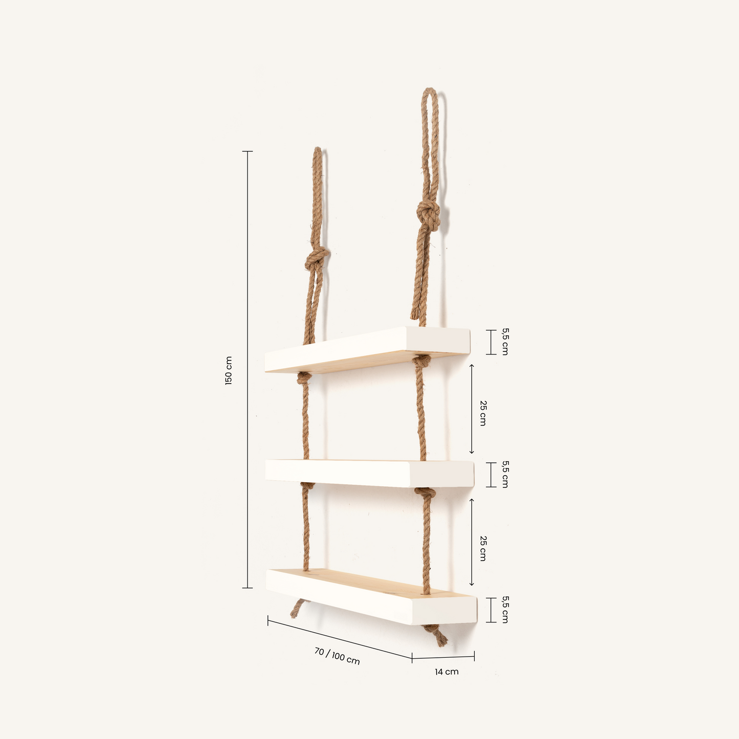 Estantería Makemba nórdica 3 100 cm - Hannun