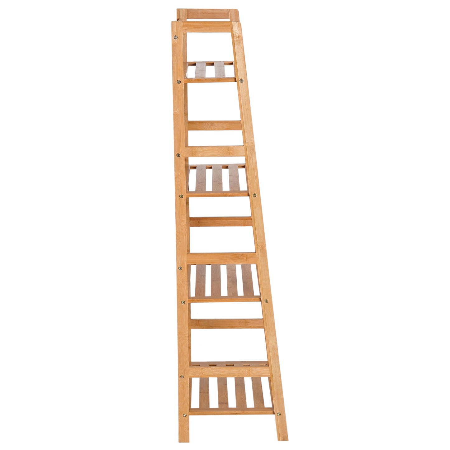 HOMCOM Estantería de Bambú 4 Niveles Estantería Escalera de Baño Librería Organizador Zapatero 48x30x119cm