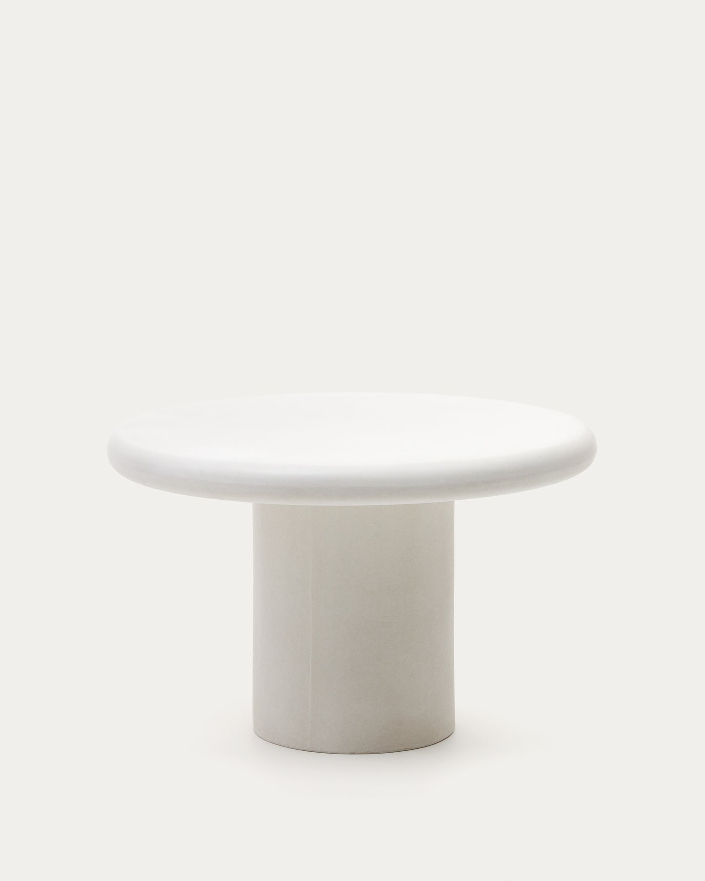 Mesa redonda Addaia de cemento blanco Ø120 cm