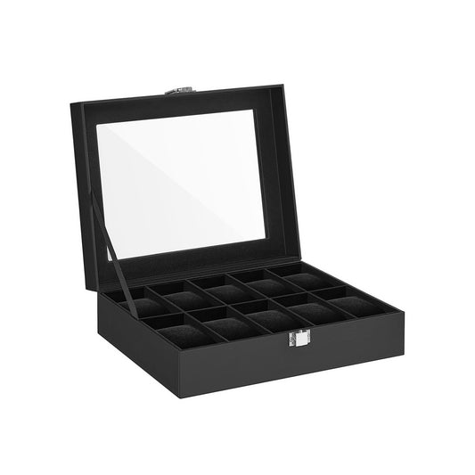 Caja para 10 Relojes Negro-SONGMICS