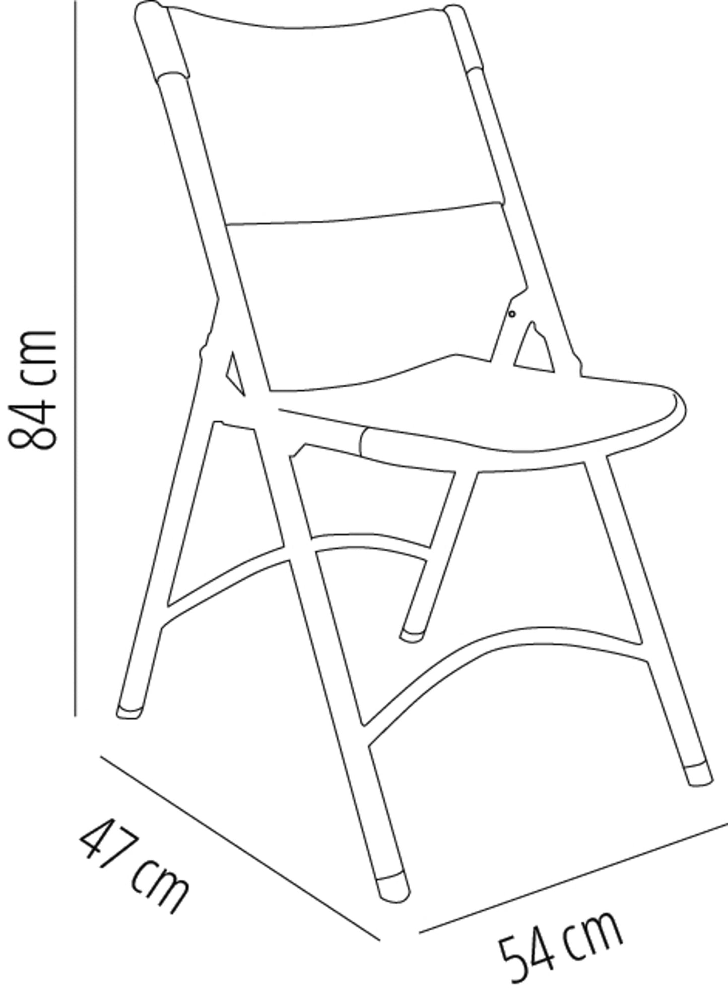 Garbar klaus set 4 silla plegable interior, exterior gris claro