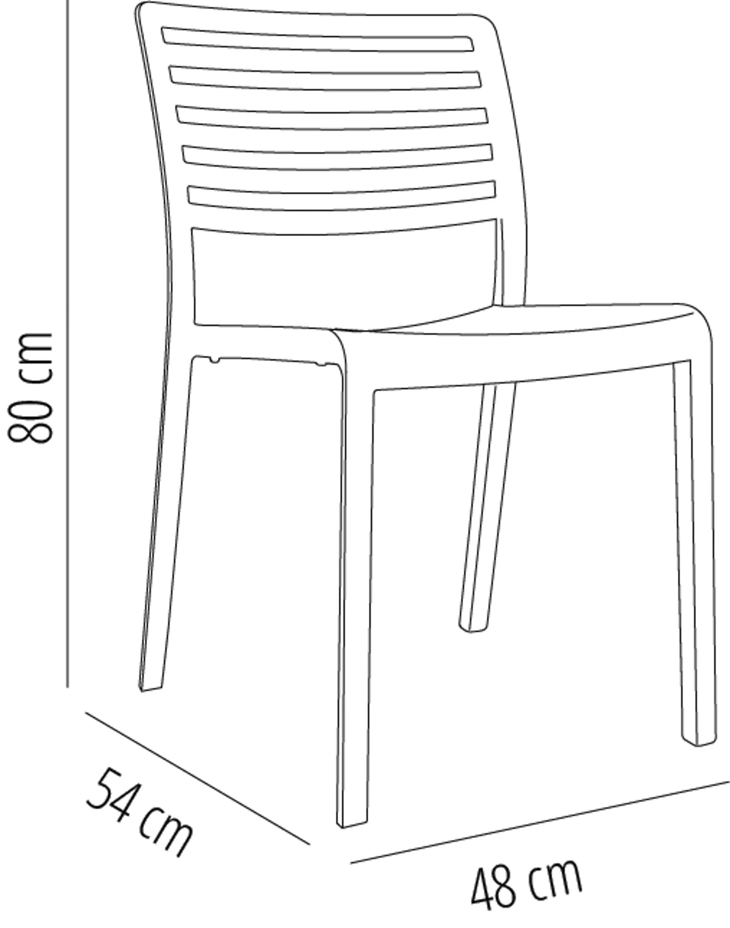 Resol lama set 2 silla interior, exterior arena