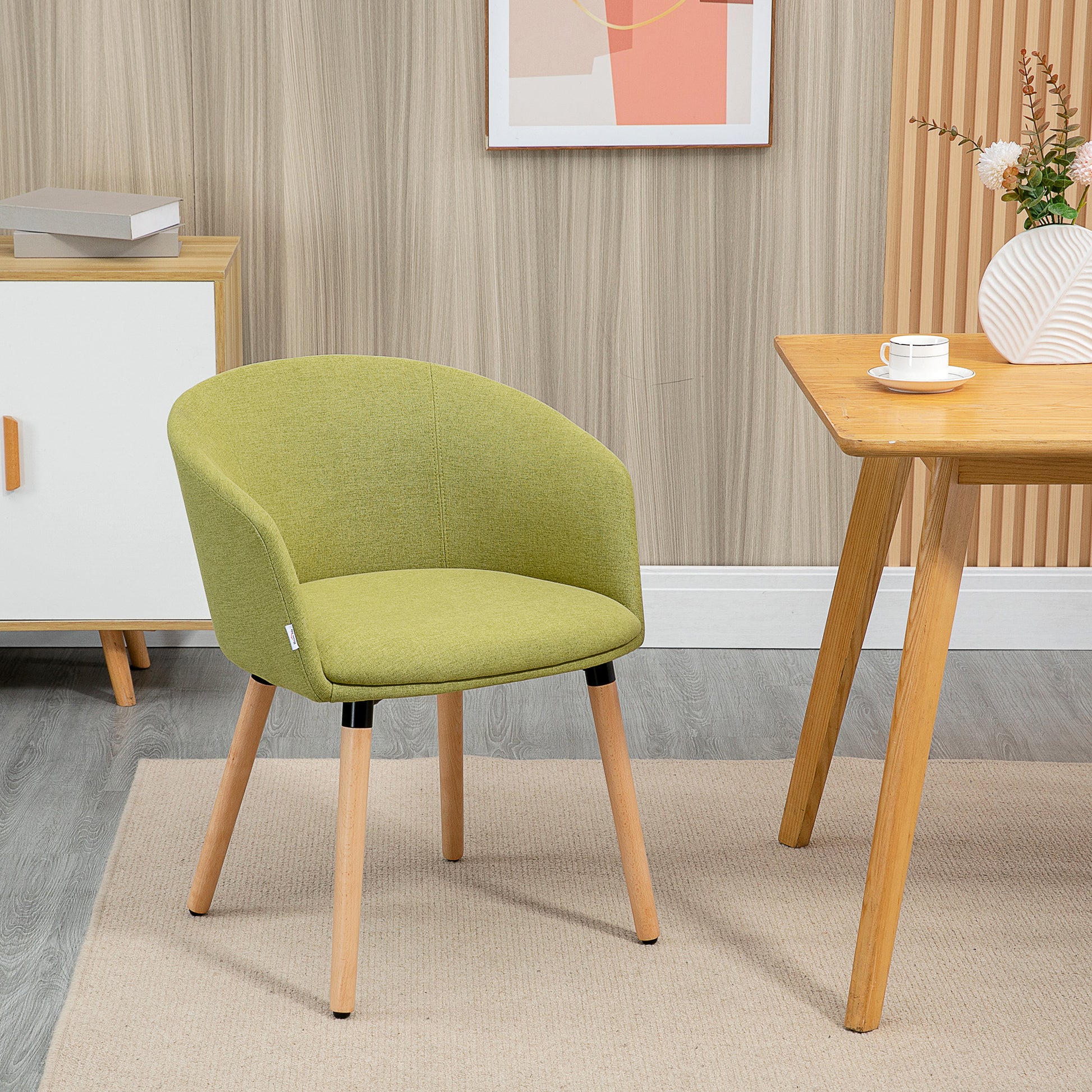 Sillas de comedor modernas para sala de estar, sillas auxiliares  resistentes y cómodas con patas de madera, para sala de estar y dormitorio  (color