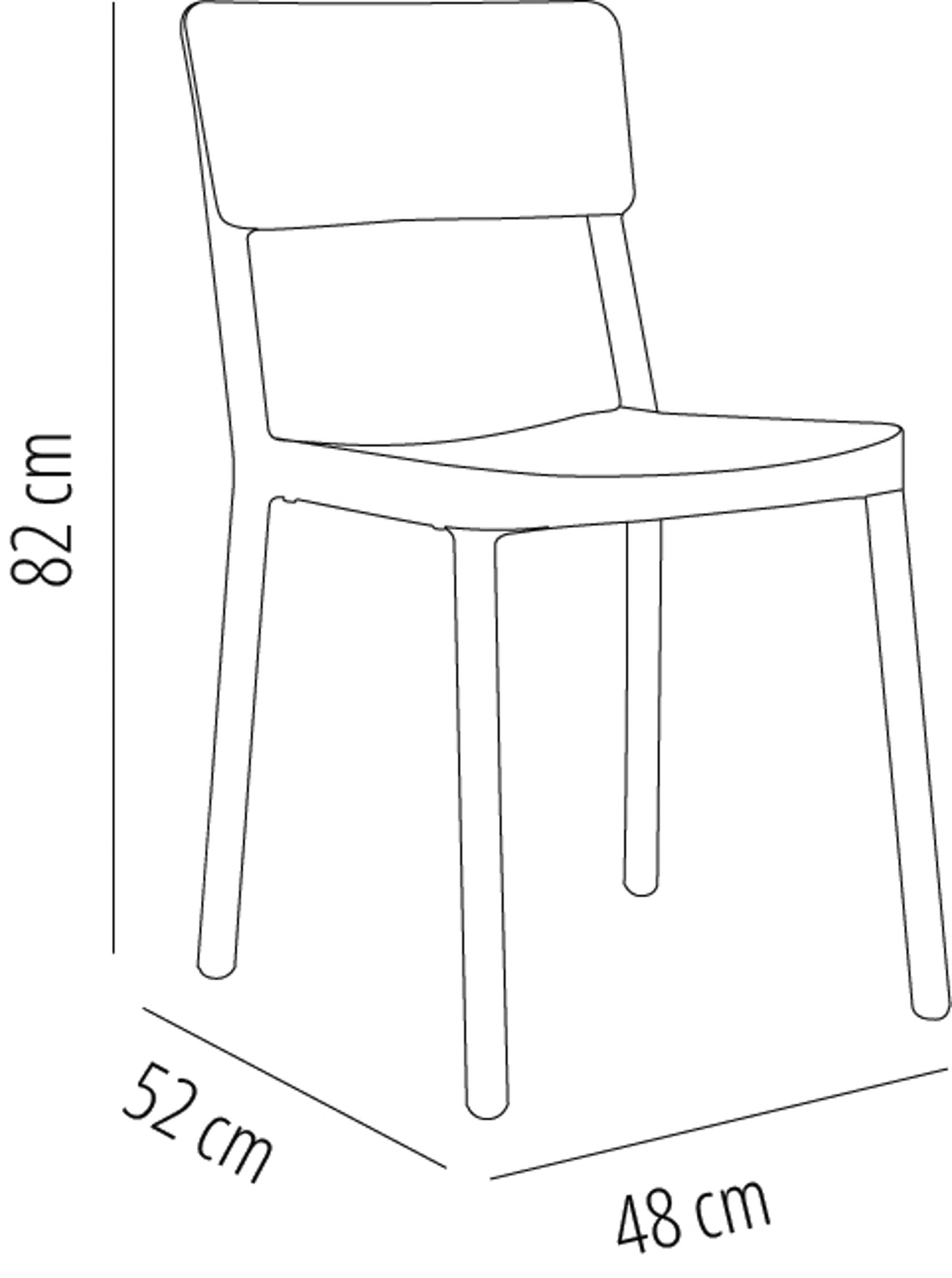 Resol lisboa set 2 silla interior, exterior gris oscuro