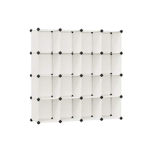 Armario Modular de 16 Cubos Blanco Crema-SONGMICS