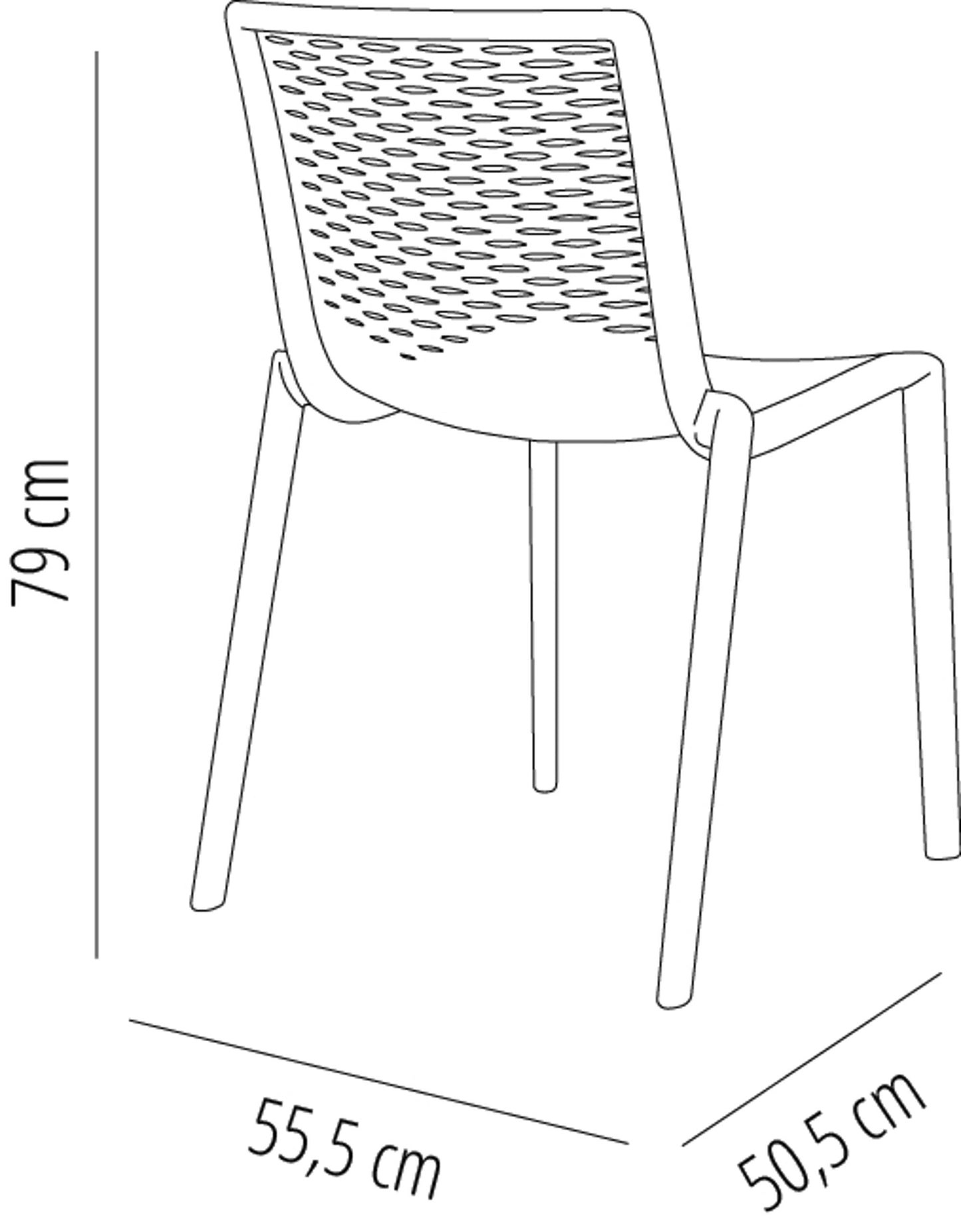 Resol netkat set 2 silla interior, exterior blanco