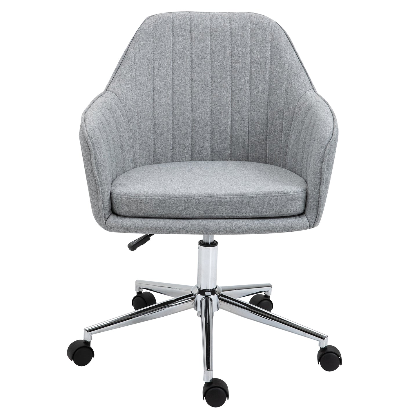 Vinsetto Silla de Oficina Silla de Escritorio con Altura Ajustable Giratoria para Despacho Oficina Ordenador Elegante Carga 120 kg 61x59x86-96 cm Gris