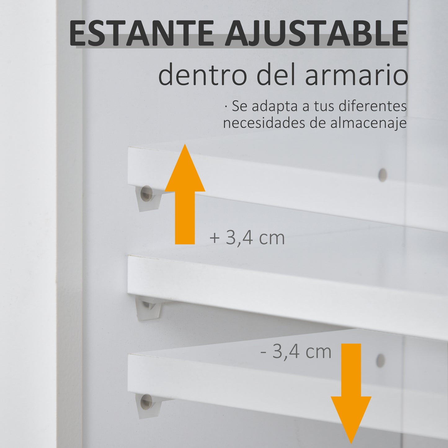 kleankin Armario de Baño con Espejo de Gran Almacenaje Armario Montado en la Pared con Estante Ajustable Interior y Estantes Abiertos 60x18x63 cm Blanco