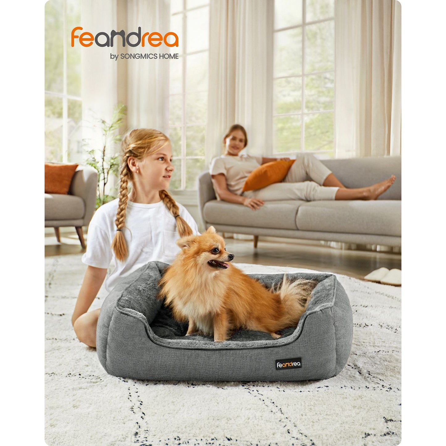 Cama para Perros Gris Claro-Feandrea