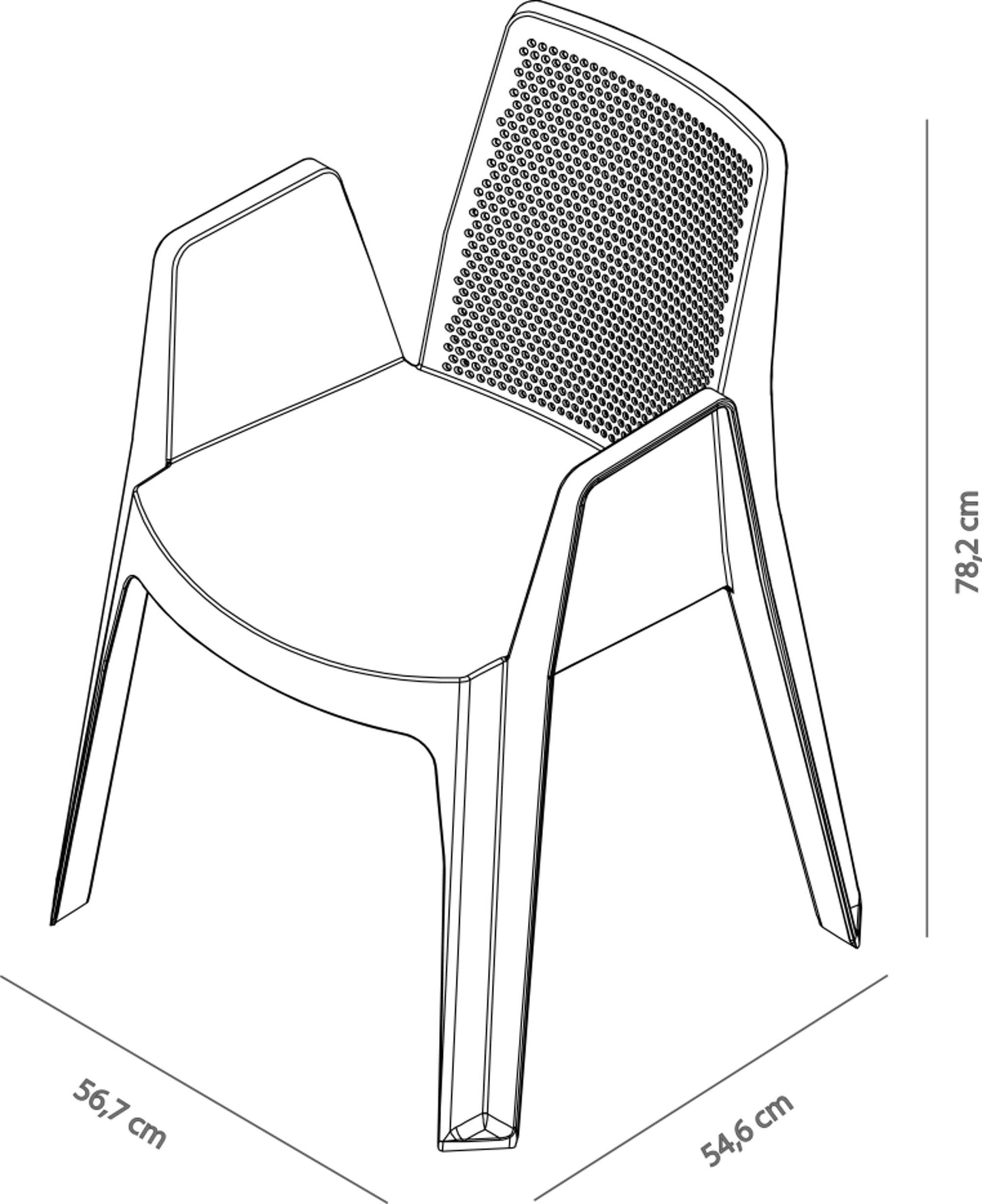 Garbar play set 2 silla con brazos exterior chocolate