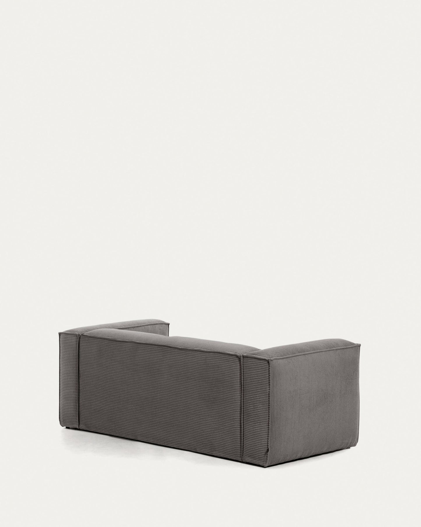 Sofá Blok 2 plazas chaise longue derecho pana gruesa gris 240 cm