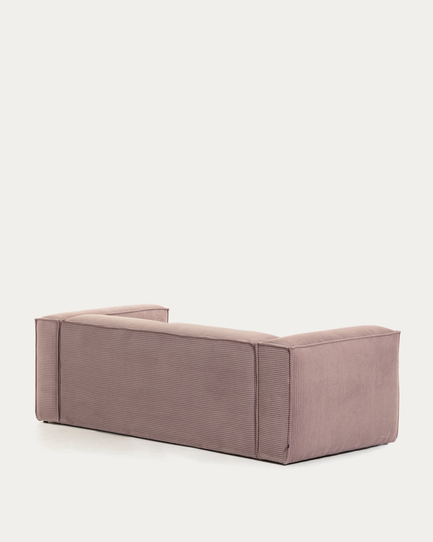 Sofá Blok 2 plazas chaise longue derecho pana gruesa rosa 240 cm