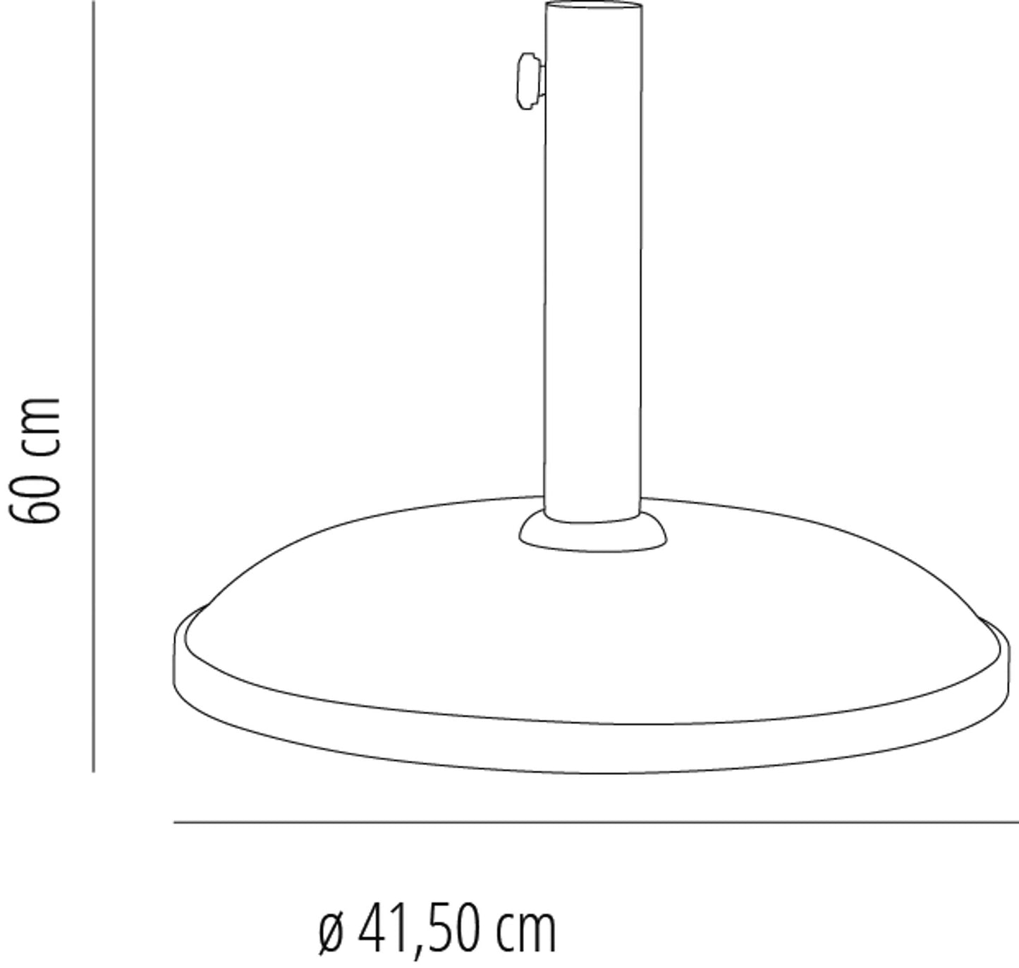 Garbar siro15 pie parasol exterior  negro