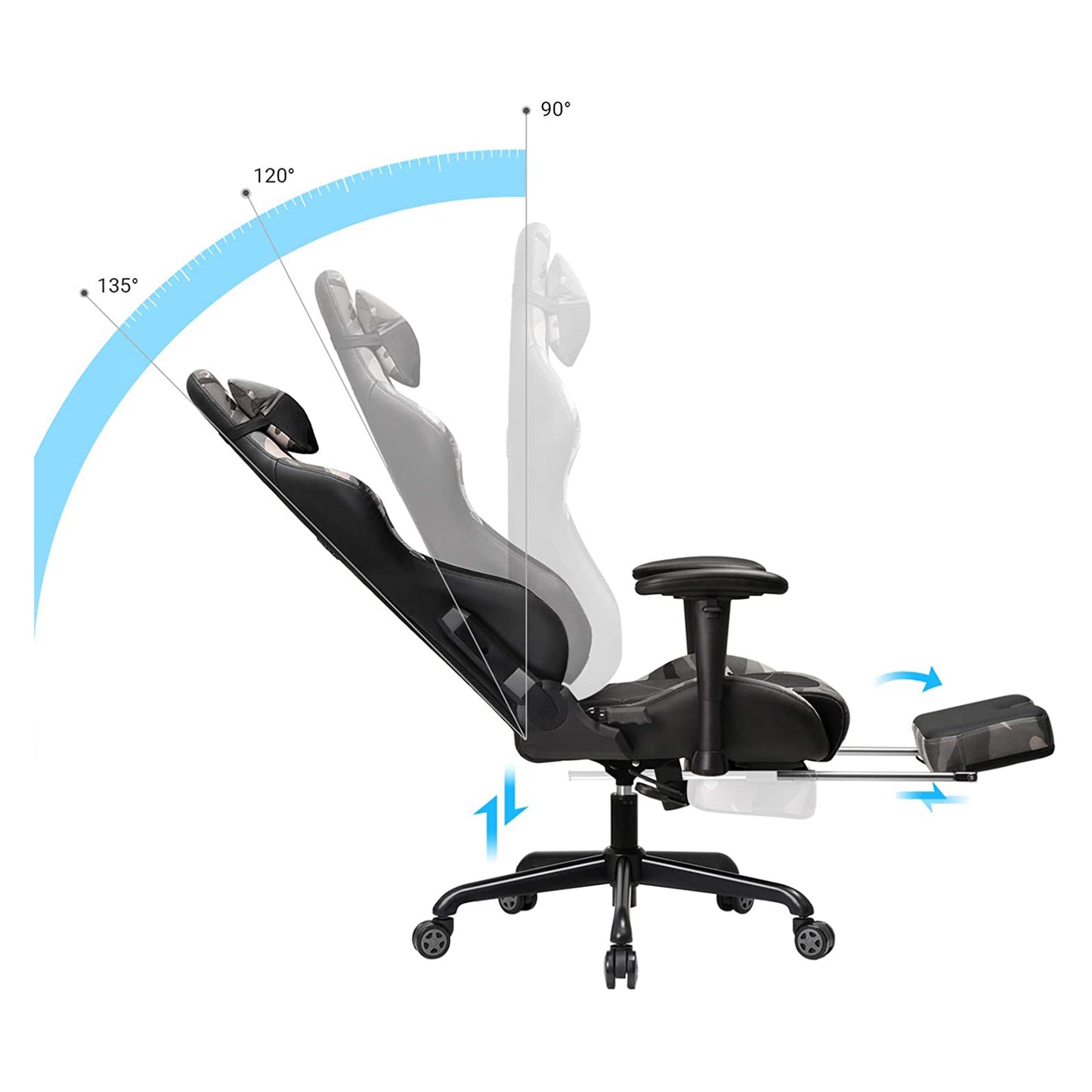 Silla Gaming con Reposapiés-SONGMICS