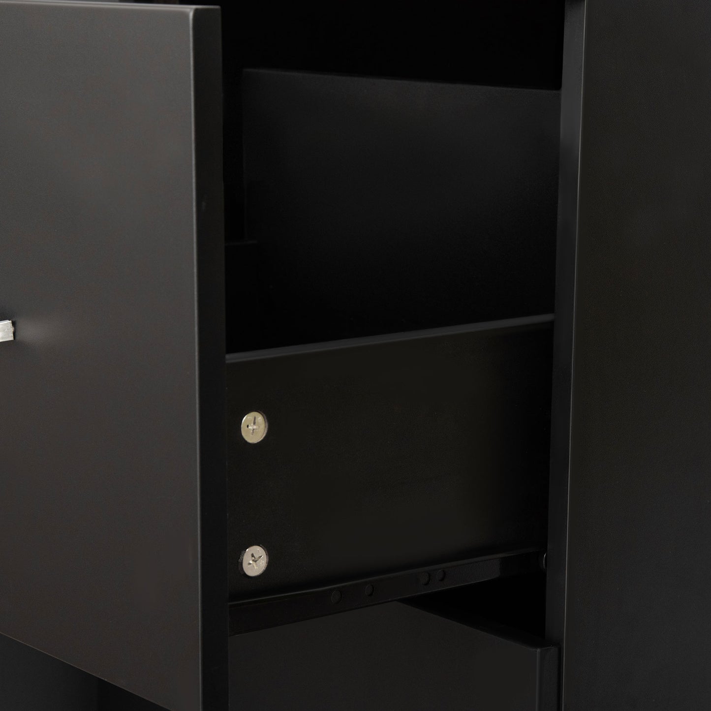 Vinsetto Cajonera de Oficina Mueble Auxiliar para Archivos con 2 Cajones Cerradura de 2 Llaves 5 Ruedas para Tamaño Carta A4 para Estudio Despacho Dormitorio 43x45x72 cm Negro