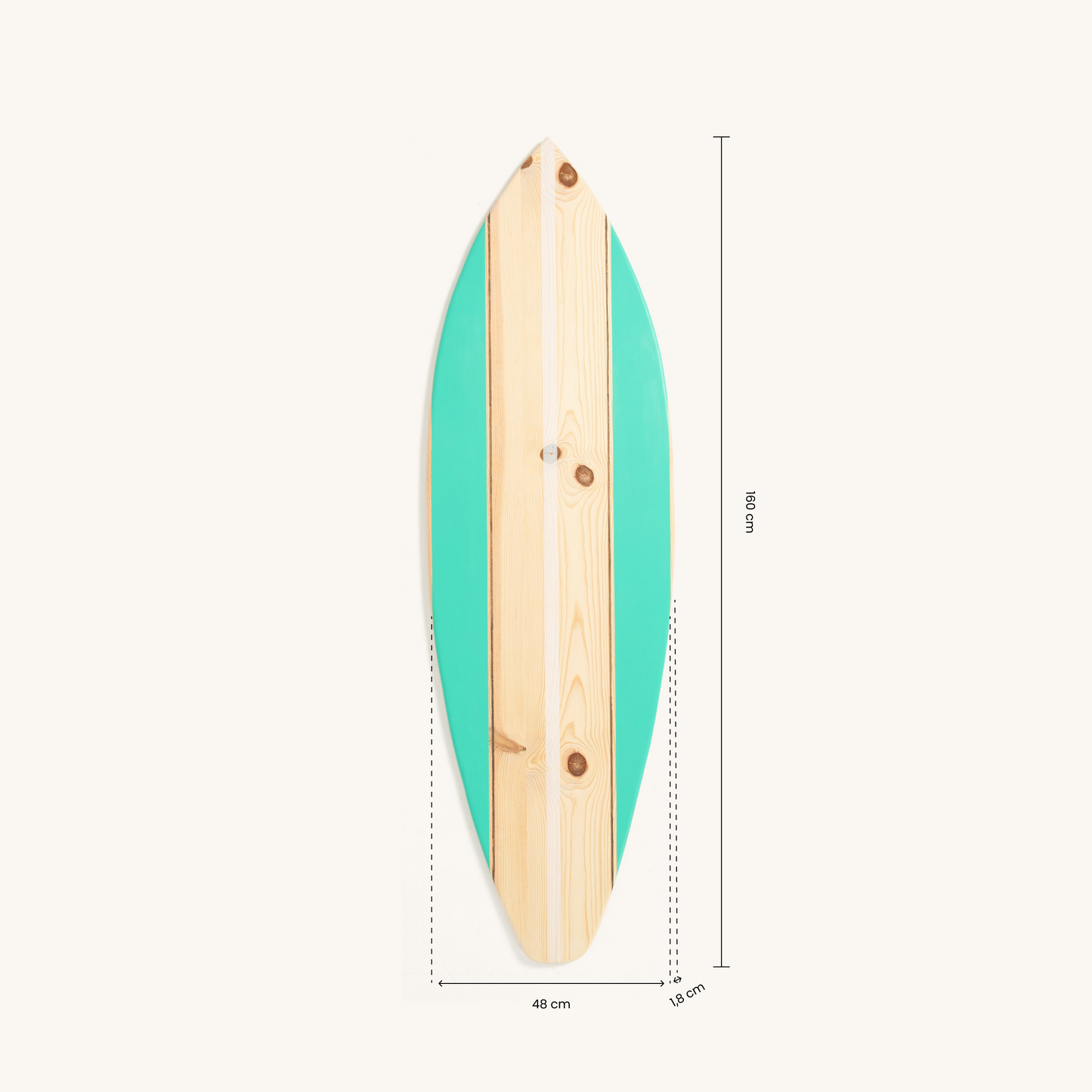 Tabla de surf decorativa Ylena Multicolor - Hannun