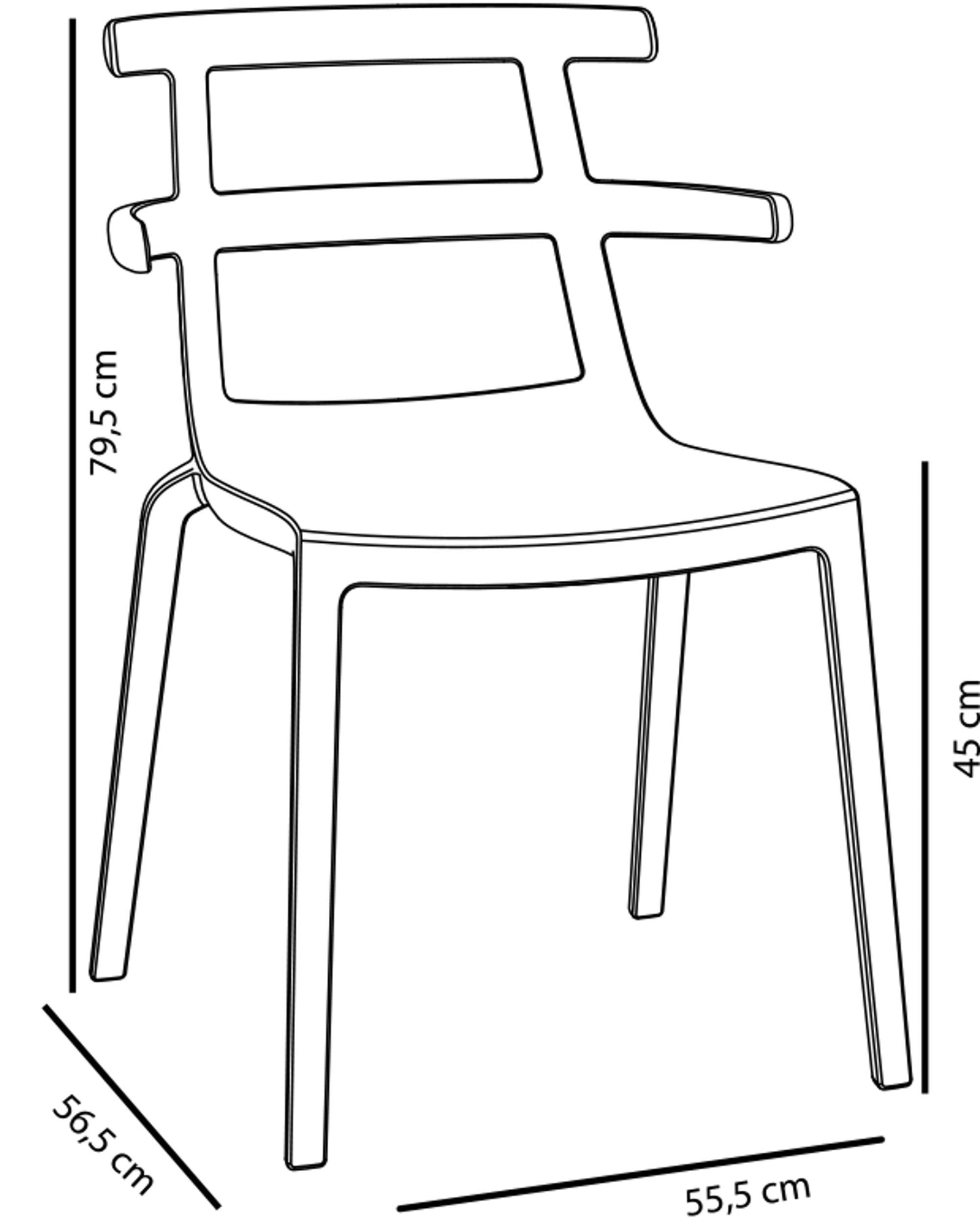 Resol tokyo set 2 silla interior, exterior chocolate