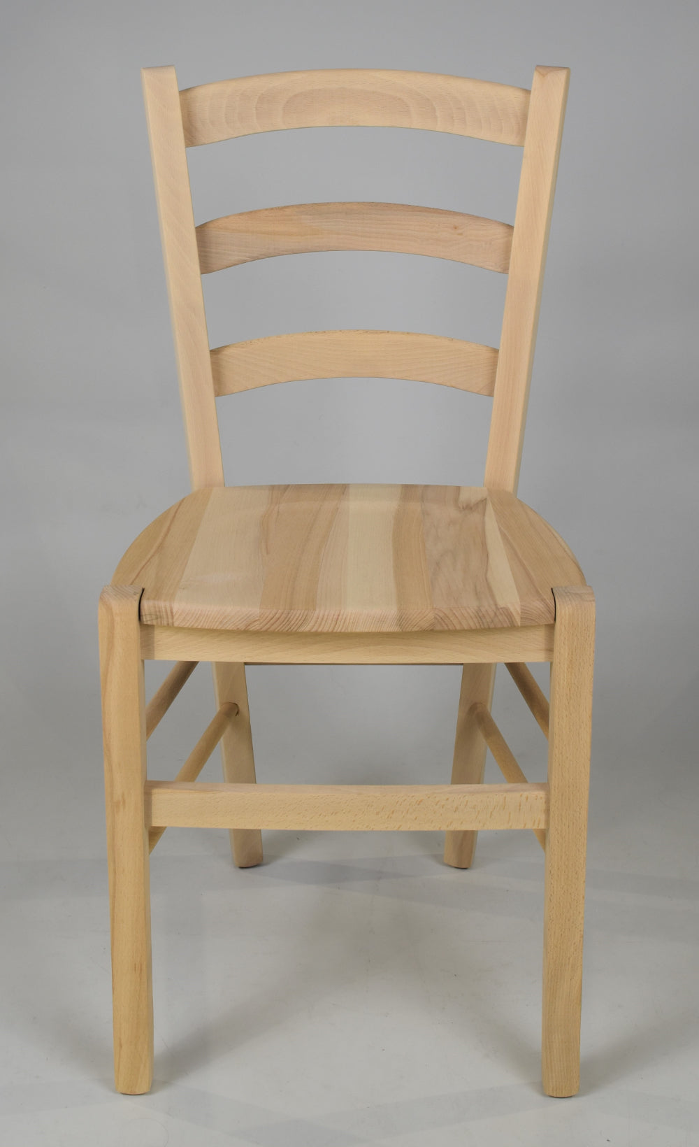 Tommychairs - Set 4 sillas de Cocina y Comedor  Venezia, estructura en madera de haya lijada, no tratada, 100% natural y asiento en madera