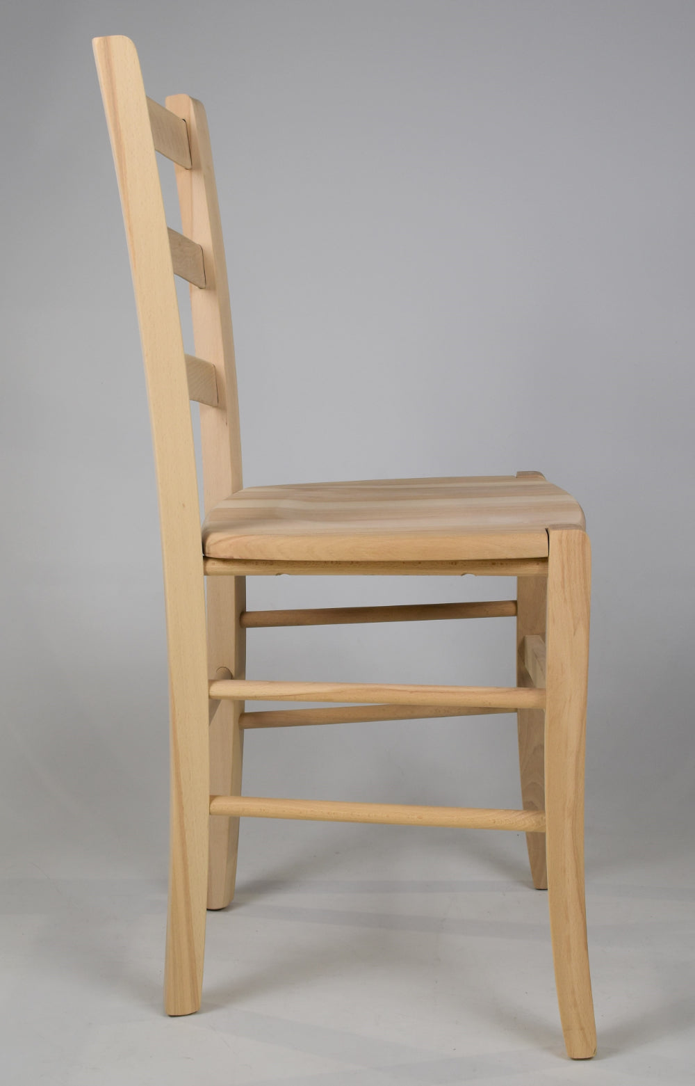 Tommychairs - Set 4 sillas de Cocina y Comedor  Venezia, estructura en madera de haya lijada, no tratada, 100% natural y asiento en madera