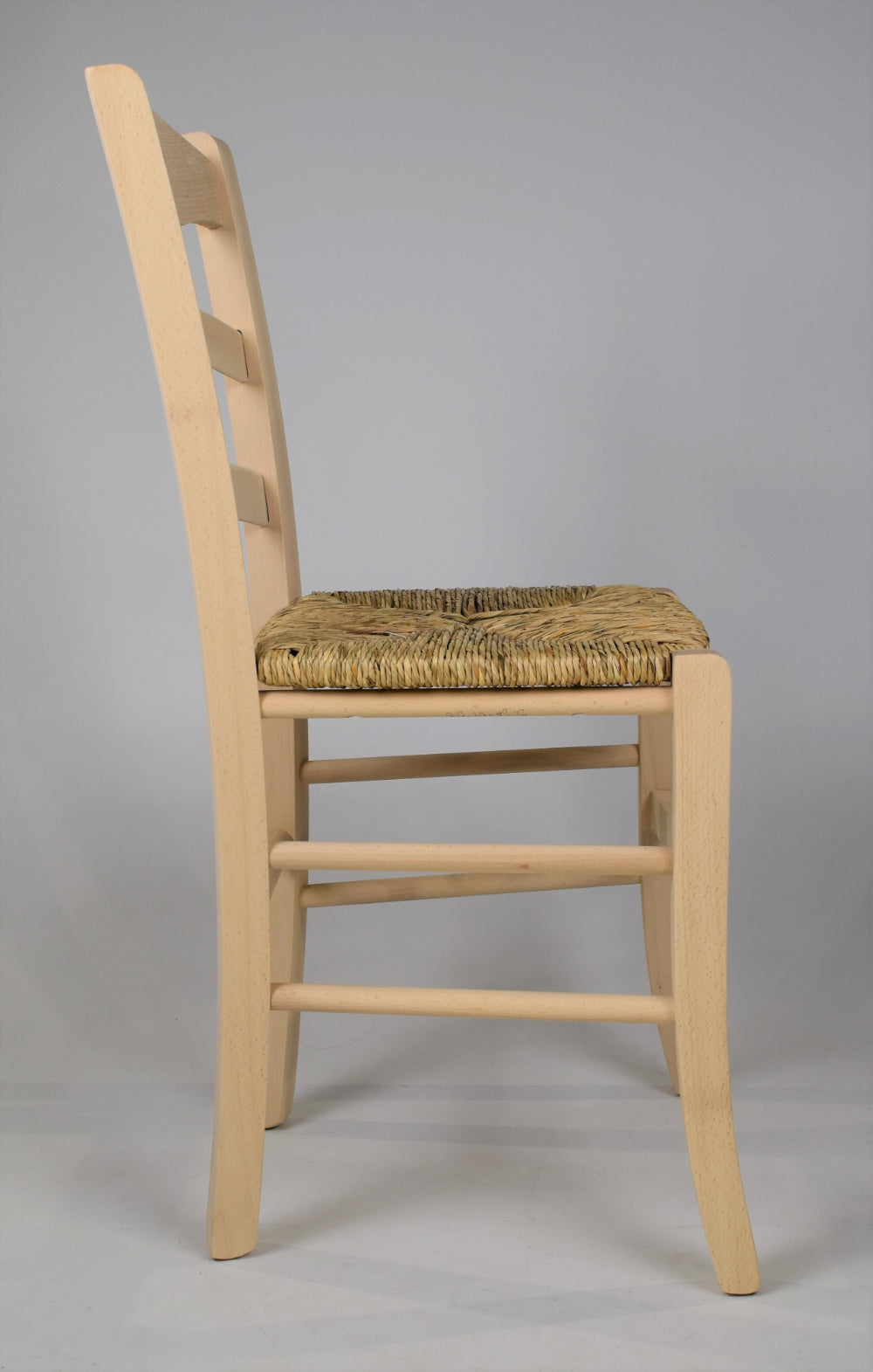 Tommychairs - Set 4 sillas de cocina y comedor Savoie , estructura en madera de haya lijada, no tratada, 100% natural y asiento en paja