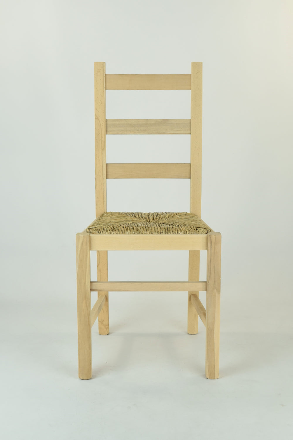 Tommychairs - Set 4 sillas de Cocina y Comedor  Rustica, Estructura en Madera de Haya lijada, no tratada, 100% Natural y Asiento en Paja