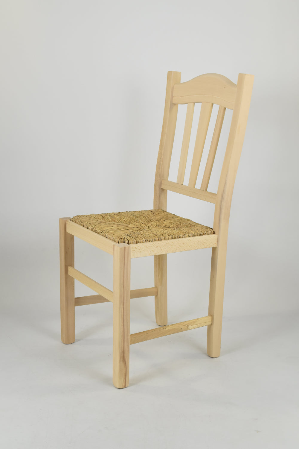 Tommychairs - Set 4 sillas de Cocina y Comedor Silvana, Estructura en Madera de Haya lijada, no tratada, 100% Natural y Asiento en Paja