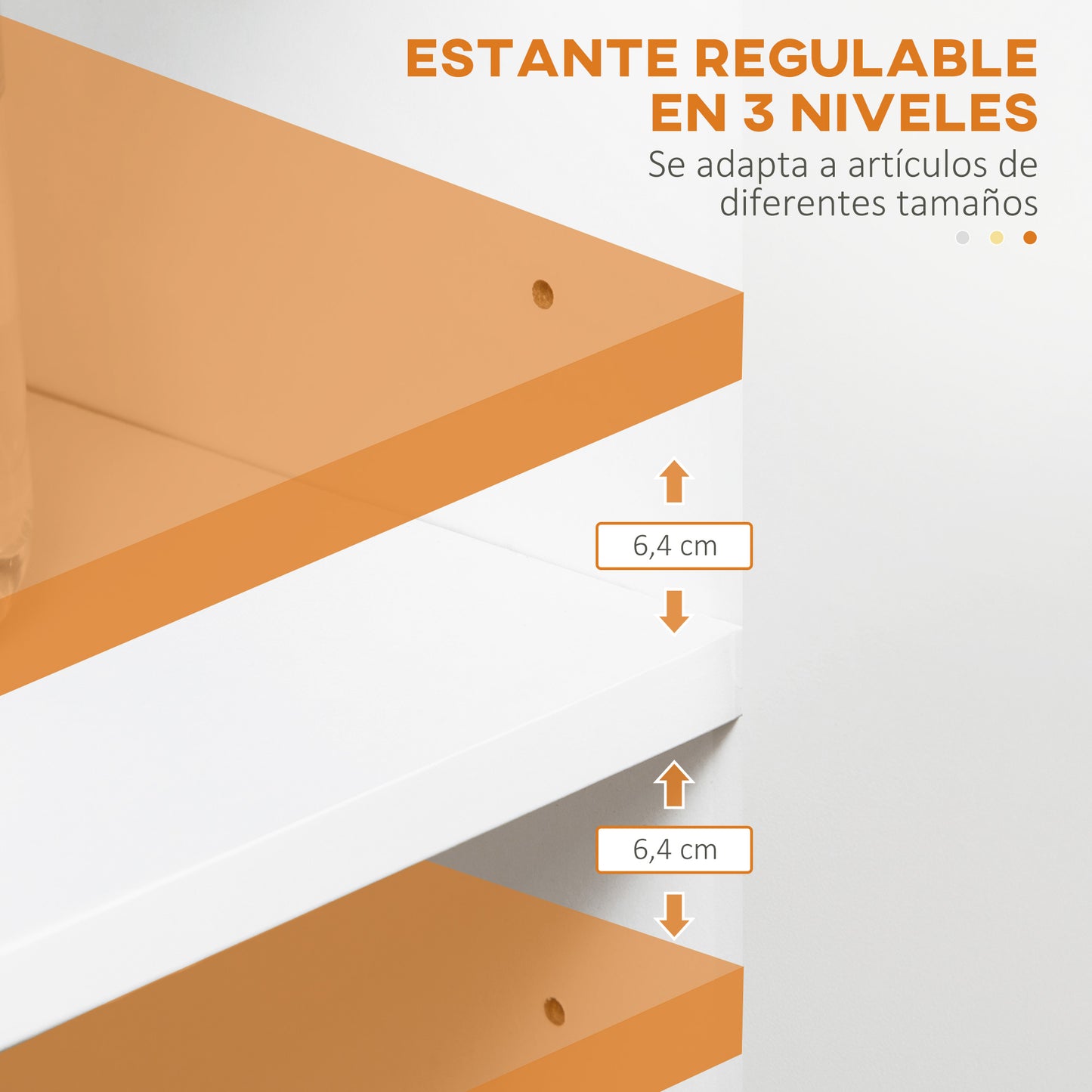 HOMCOM Aparador Blanco Aparador de Cocina con 2 Puertas Cajón y 3 Estantes Abiertos Armario de Almacenamiento para Salón Comedor 110x29,5x82 cm