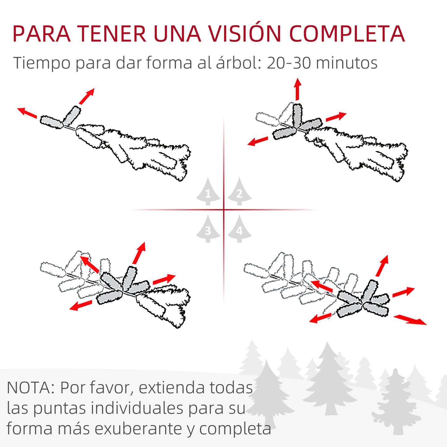 HOMCOM Árbol de Navidad Artificial Árbol de Navidad Nevado 180 cm con 290 Ramas Apertura Automática y Base de Acero Decoración para Interiores Ø72x180 cm Verde