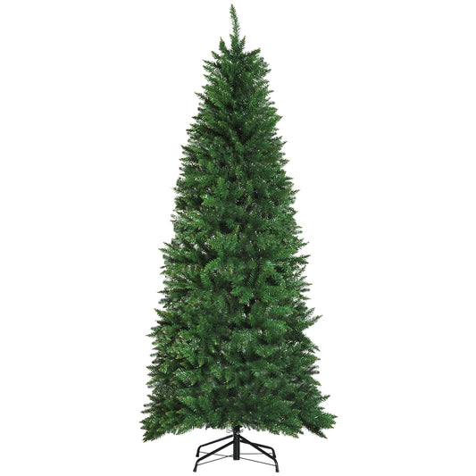 HOMCOM Árbol de Navidad Artificial Árbol con Soporte 210cm 865 Ramas Ecológico PVC Verde