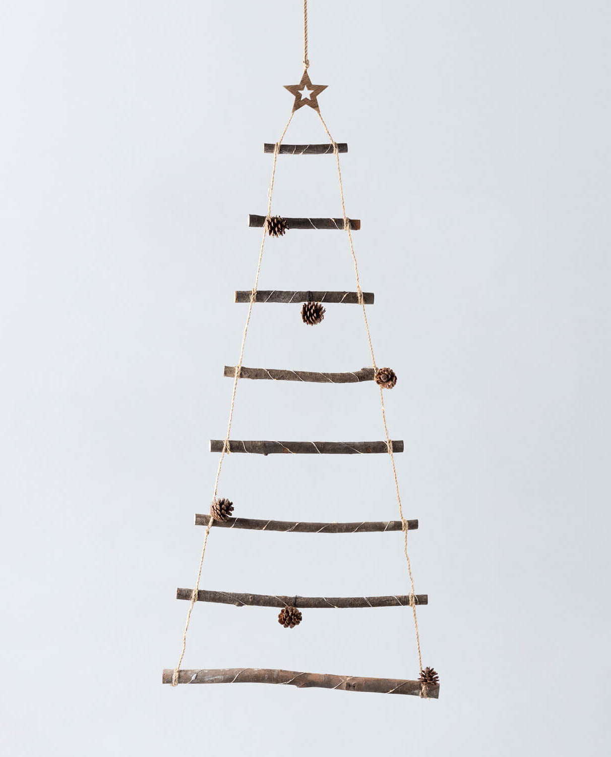 Árbol de Navidad con Luces LED de Madera 110 cm Pin