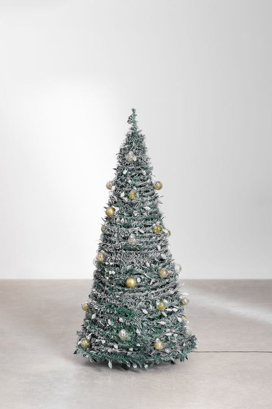 Árbol de Navidad Plegable con Luces LED Taimy ↑150 cm -  SKLUM