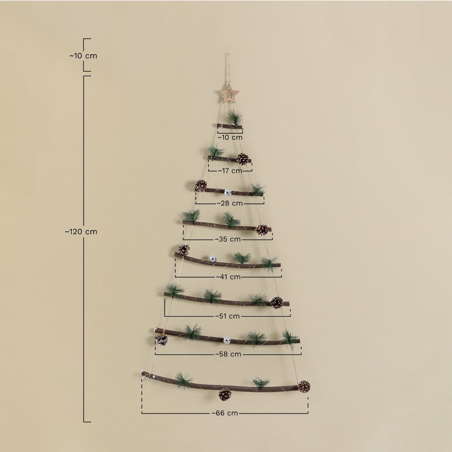 Árbol de Navidad LED para Pared Iber ↑130 cm -  SKLUM