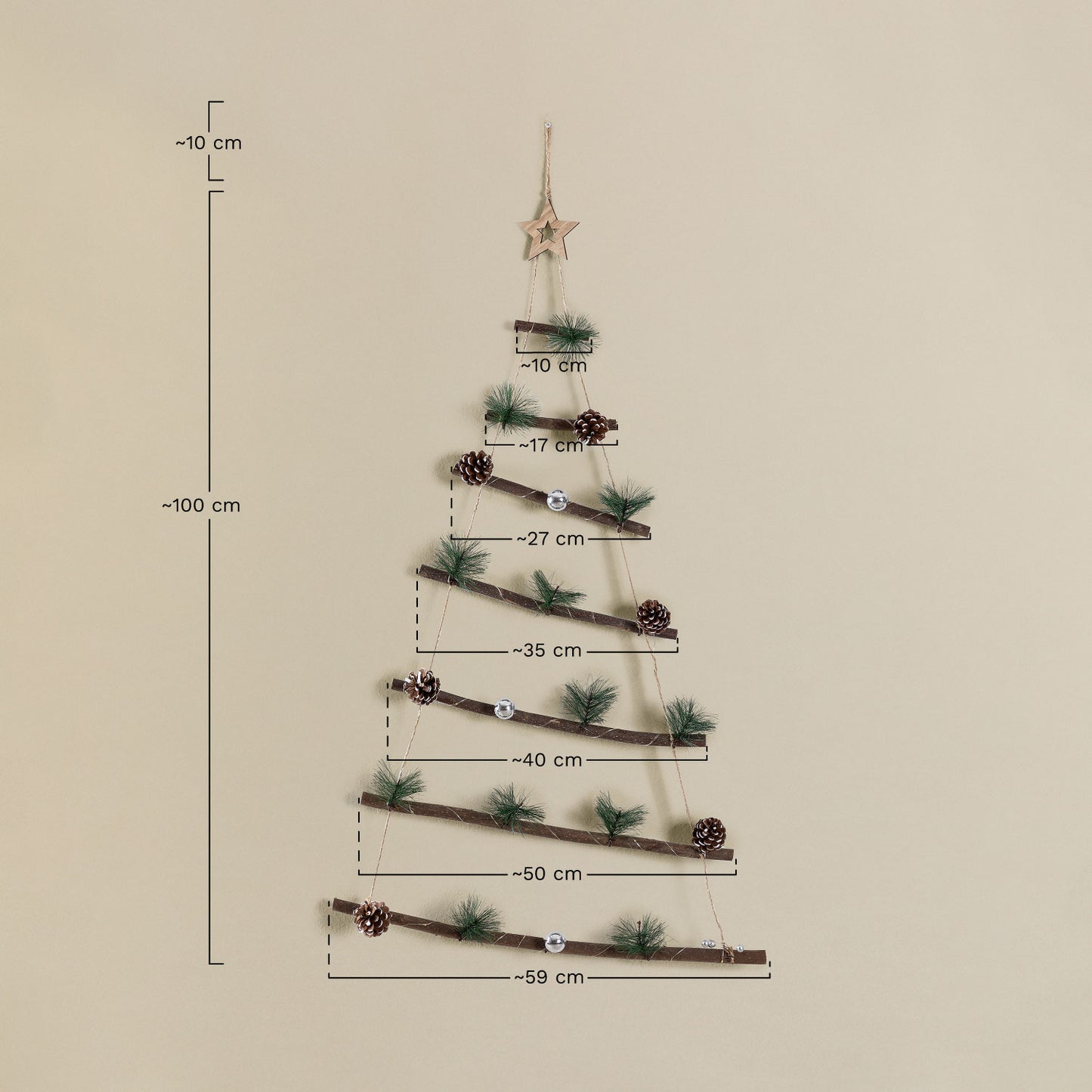 Árbol de Navidad LED para Pared Iber ↑110 cm -  SKLUM